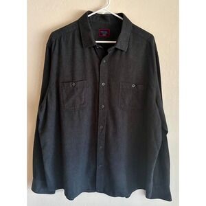 UNTUCKit Hemsworth Flannel XXL Long Sleeve Button Down Shirt Dark Gray EUC